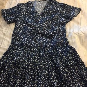 Blue paisley light weight mini dress